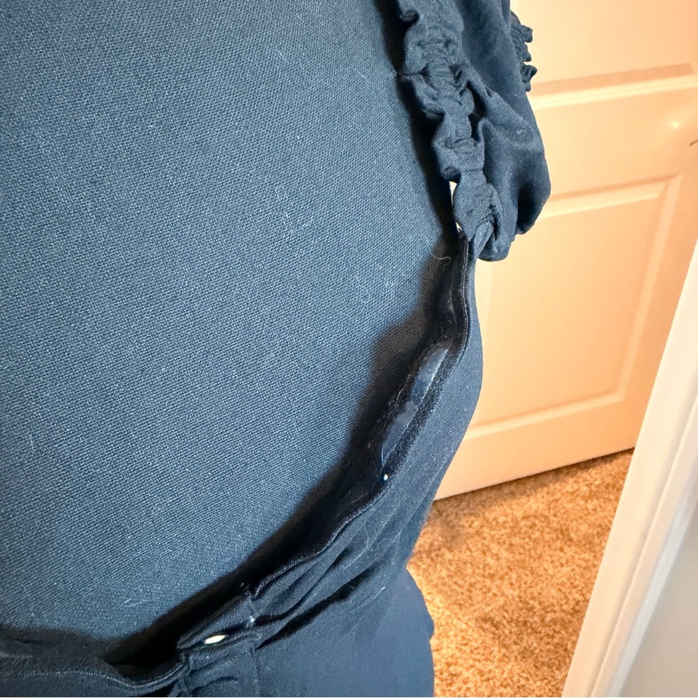 Unique Vintage Black Puff Sleeve Blouse - Picture 4 of 5